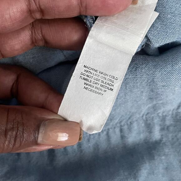 Show Me your Mumu Beachside Overalls Women Medium Blue Cuffed Casual Cottagecore - Picture 5 of 7